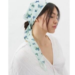 Urban Outfitters Blue Butterfly Hair Scarf